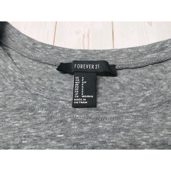 Forever 21 Size S Womens Marled Gray T-Shirt Mini Dress Tunic Basic READ DESCRIP - Picture 3 of 11